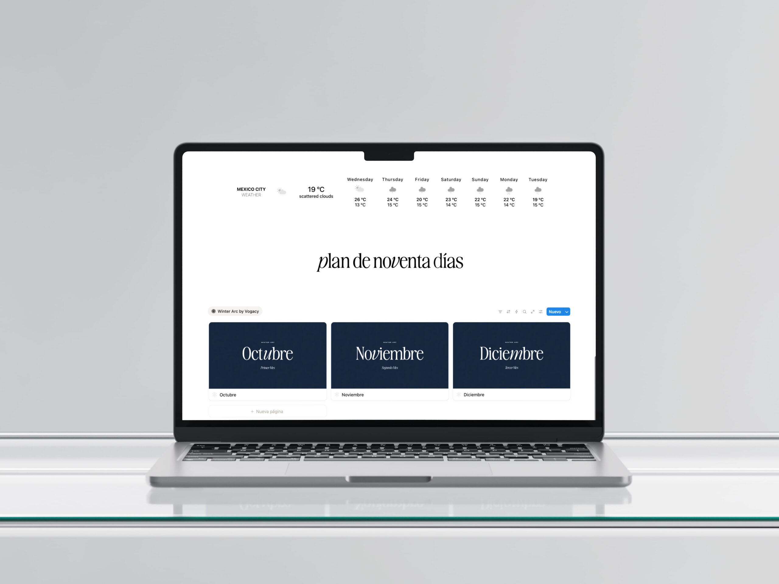 Glow Up 2026 Winter Arc Plan 90 Días by Vogacy