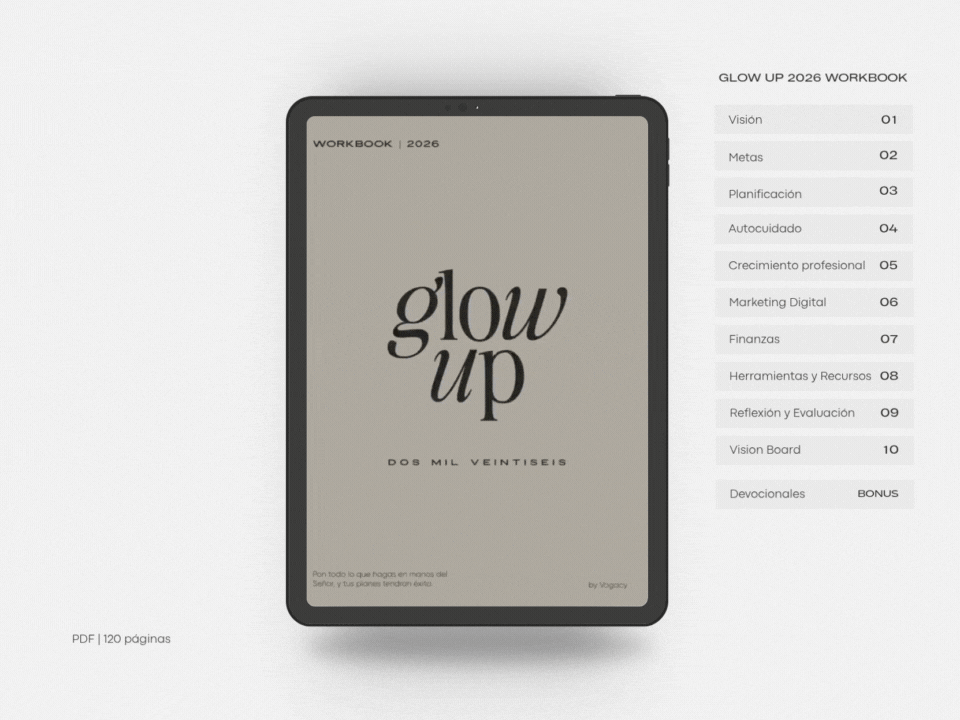 Glow Up WorkBook 2026 by Vogacy GIF