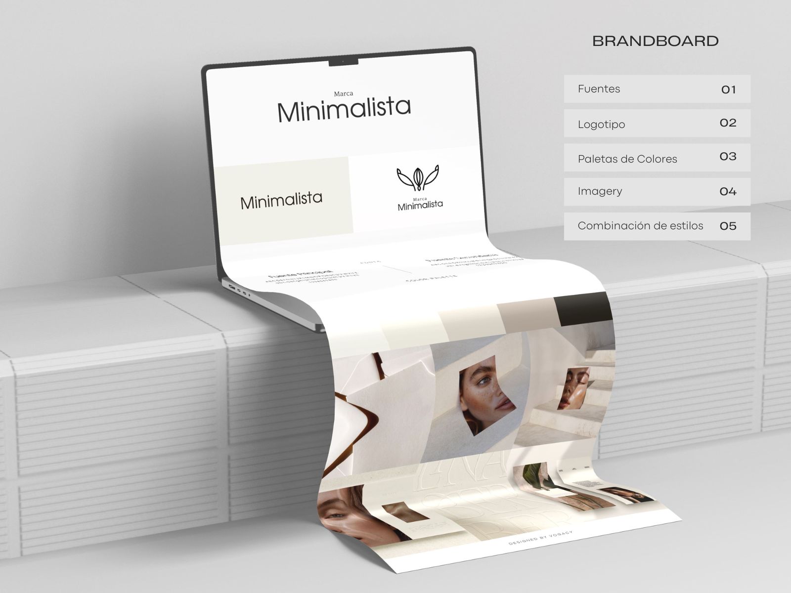 Kit Marca Minimalista Premium BrandBoard by Vogacy