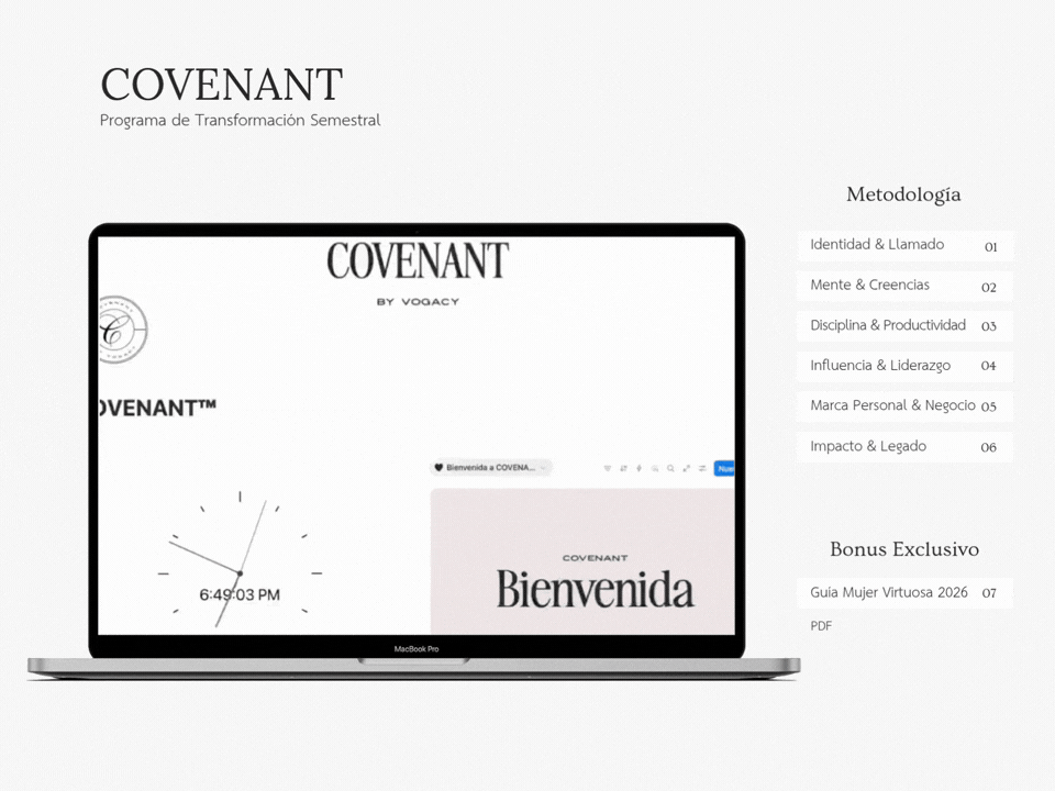 COVENANT by Vogacy Programa de Transformación Semestral