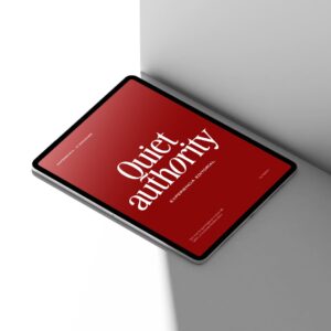 Vogacy Collection Quiet Authority™ Edition by Vogacy Conviértete en Autoridad