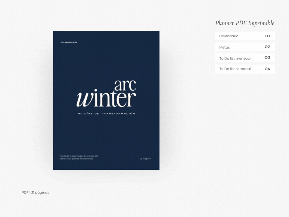 Glow Up 2027 Winter Arc 2026 Planner by Vogacy Co