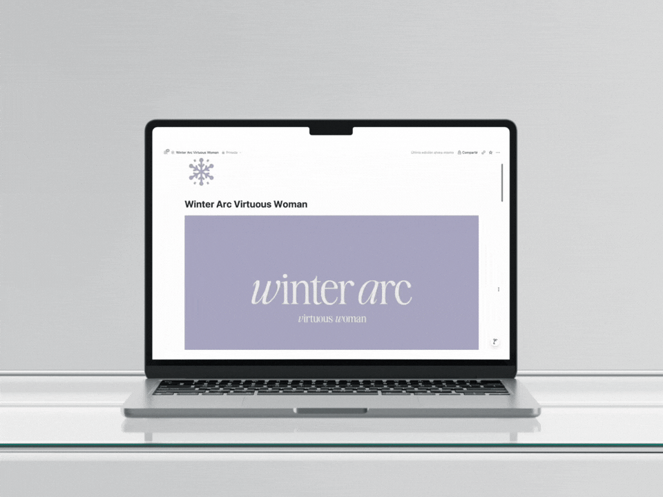 Winter Arc Virtuous Woman by Vogacy Arco de Invierno Notion